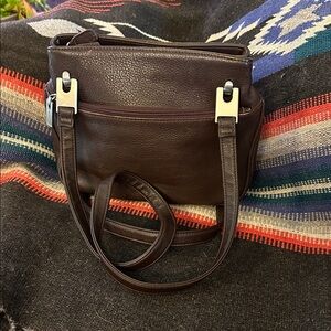 Elegant Brown Leather Handbag